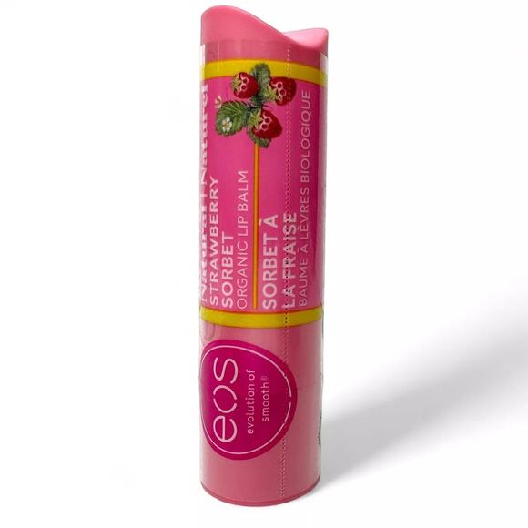 Bundle of 10 - EOS 100% Natural & Organic Lip Balm Stick - Strawberry Sorbet - Picture 1 of 5